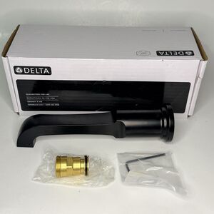 Delta RP102061BL Tetra Non-Diverter Tub Spout Matte Black | New Open Box w/Tool